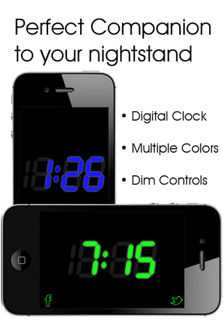 Perfect companion to your nightstand. Digital clock. Multiple colors. Brightness controls.