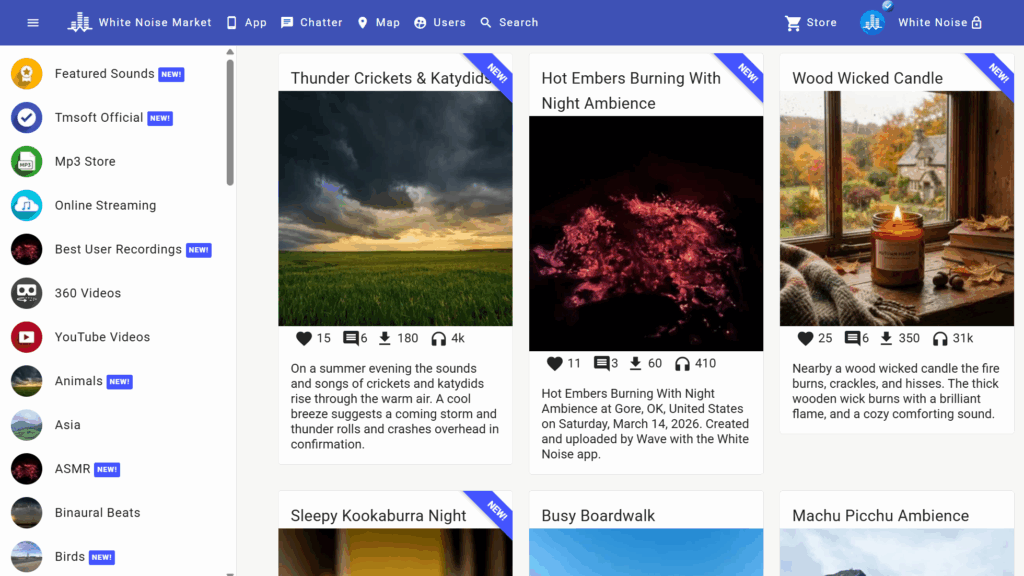 White Noise Market Highlights New Content